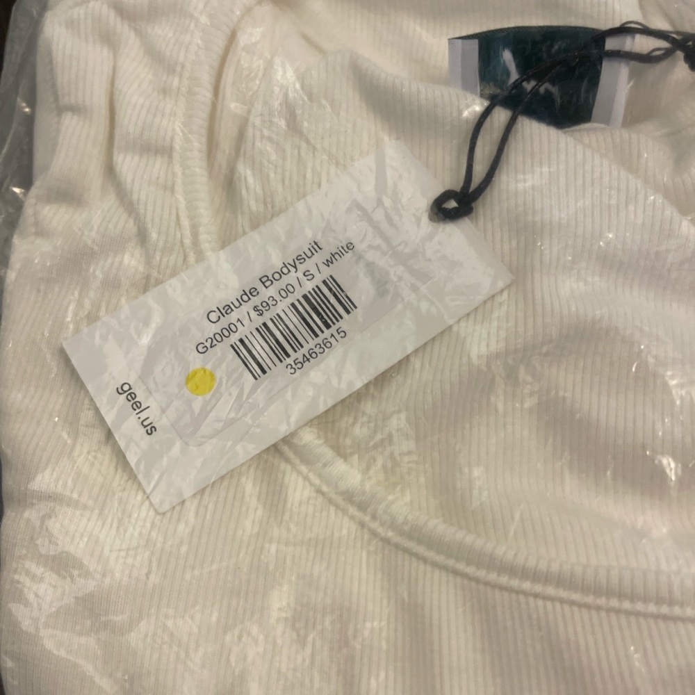 Asymmetrical Premium Micro Ribbed Modal Square Neck Long Sleeve Bodysuit NWOT - Picture 5 of 15